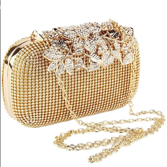 Diamante Clutch Bag Ladies Sparkly Rhinestone Purse Wallet Handy Bag Party Bridal Prom Wedding