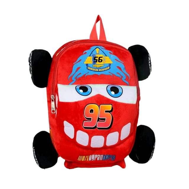 New Disney Cartoon Car Plush Toy Kids Primary School Backpacks Children Boy Girl School Bag