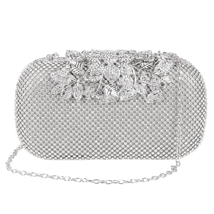 Diamante Clutch Bag Ladies Sparkly Rhinestone Purse Wallet Handy Bag Party Bridal Prom Wedding