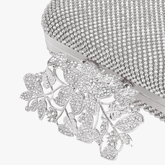 Diamante Clutch Bag Ladies Sparkly Rhinestone Purse Wallet Handy Bag Party Bridal Prom Wedding