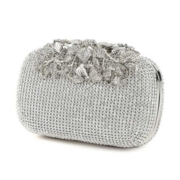 Diamante Clutch Bag Ladies Sparkly Rhinestone Purse Wallet Handy Bag Party Bridal Prom Wedding