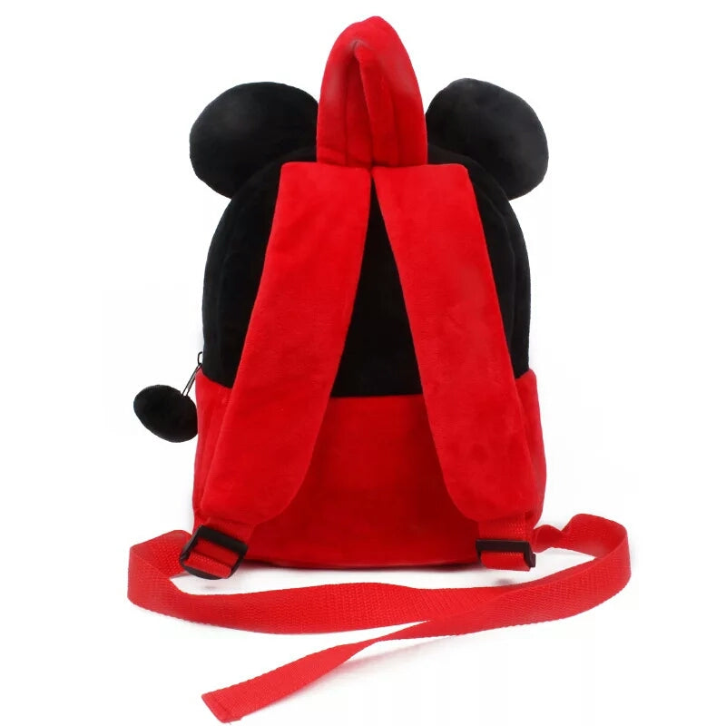 Minnie Mouse Plush Backpack Baby Small Mickey Mouse Backpack Cute Early Education Garden Cartoon Toy Bag 1-3 Year Old Kids